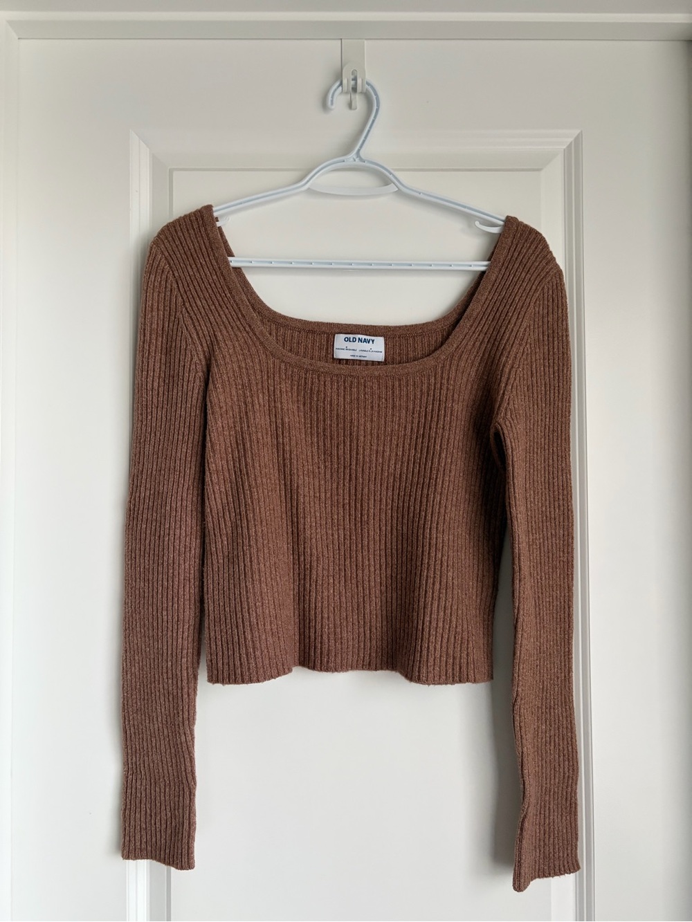 Old Navy Ribbed Cropped Sweater Brown Size Small Like New